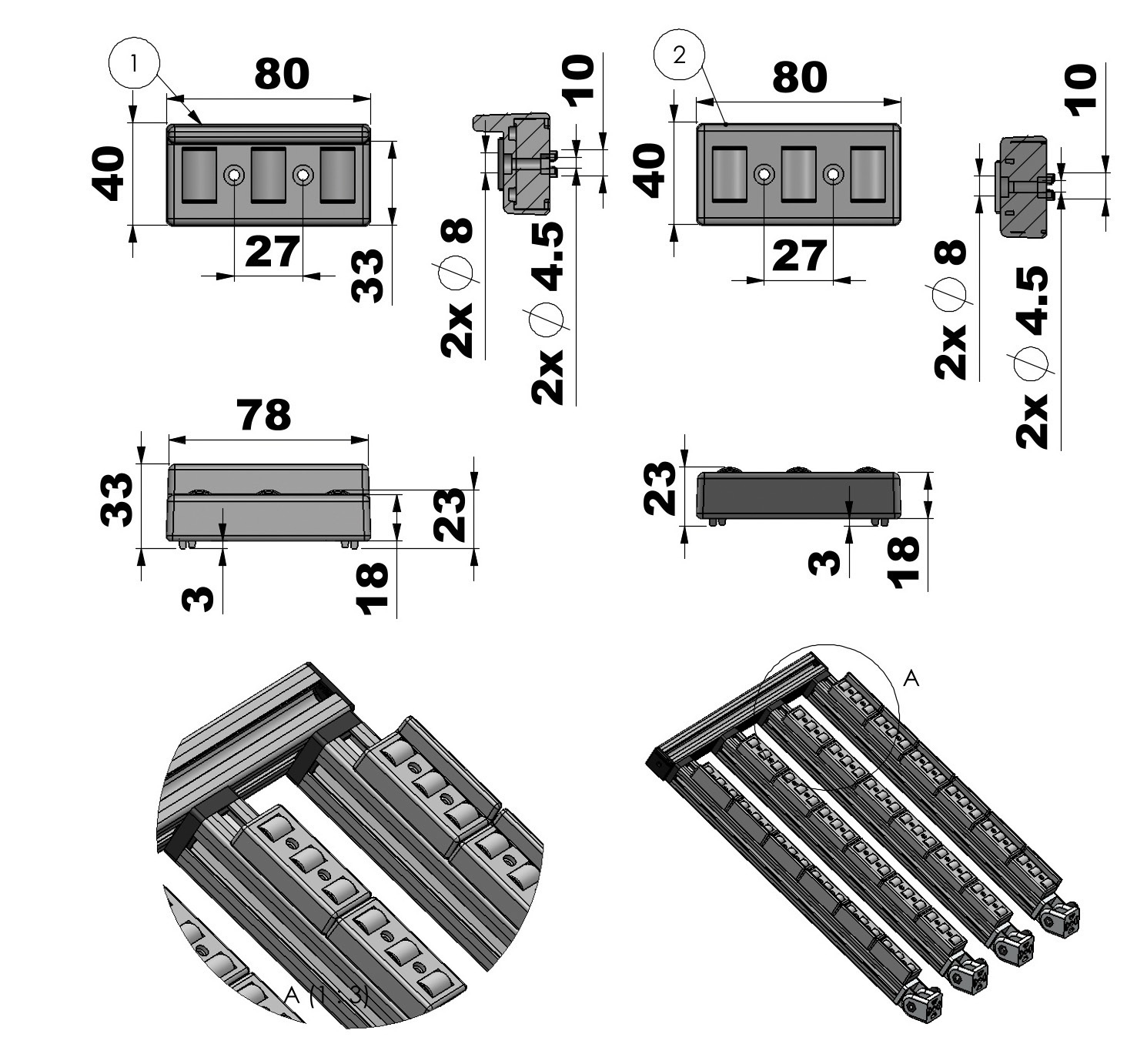 Roller path components